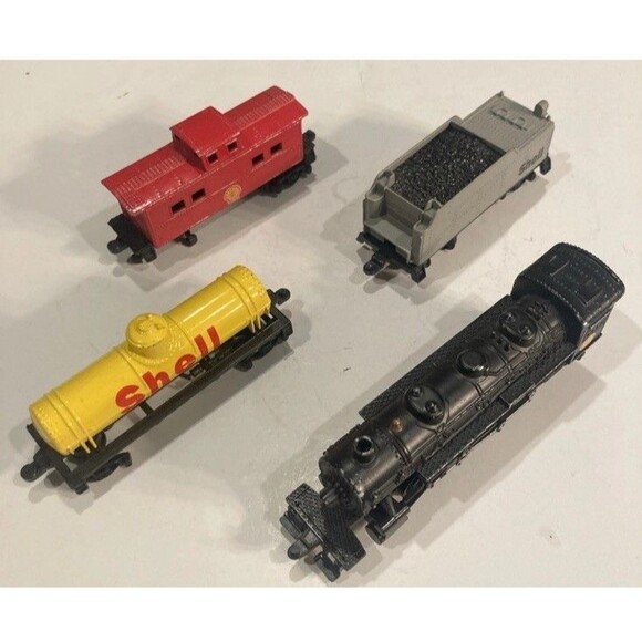 Other - Vintage 90s Fletcher Barnhardt & White Shell Gas Train Cars Set of 4